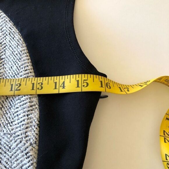 Desigual Oceano Gray and Black Mixed Weave Dark Academia Sheath Dress Size S - Picture 10 of 14